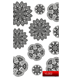 Наклейки для ногтей (стикеры) Nail Art Stickers YL 002 (черный)