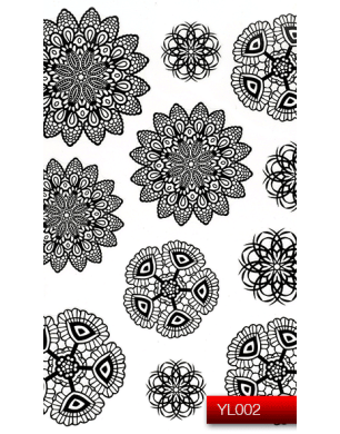 Наклейки для ногтей (стикеры) Nail Art Stickers YL 002 (черный)