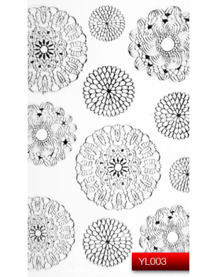 Наклейки для ногтей (стикеры) Nail Art Stickers YL 003 (серебро)