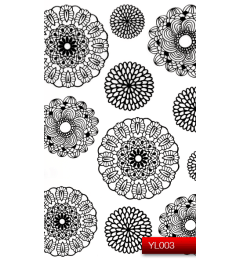 Наклейки для нігтів (стікери) Nail Art Stickers YL 003 (чорний)