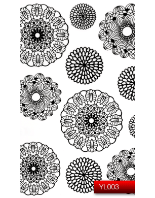 Наклейки для ногтей (стикеры) Nail Art Stickers YL 003 (черный)