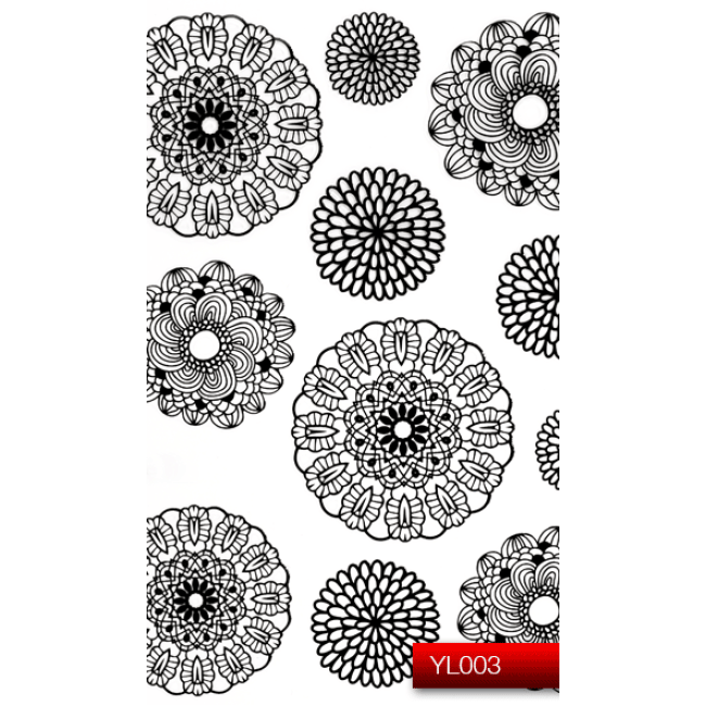 Наклейки для ногтей (стикеры) Nail Art Stickers YL 003 (черный)