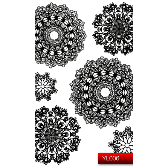 Наклейки для нігтів (стікери) Nail Art Stickers YL 006 (чорний)