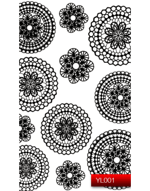 Наклейки для ногтей (стикеры) Nail Art Stickers YL 001 (черный)