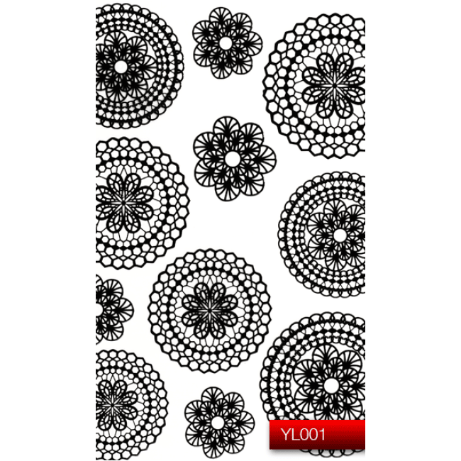 Наклейки для нігтів (стікери) Nail Art Stickers YL 001 (чорний)