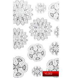 Наклейки для ногтей (стикеры) Nail Art Stickers YL 002 (серебро)