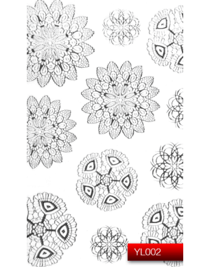 Наклейки для ногтей (стикеры) Nail Art Stickers YL 002 (серебро)