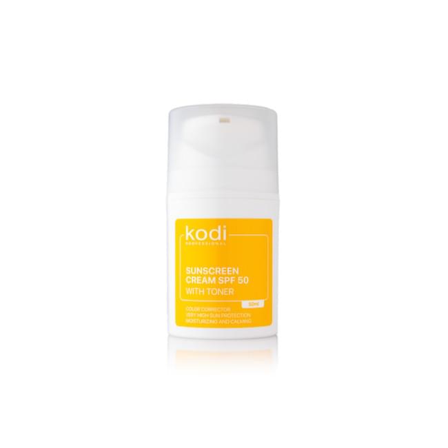 Сонцезахисний крем SPF50 з тонером Sunscreen cream Kodi, 50 мл