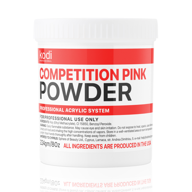 Швидкотвердіючий рожево-прозорий акрил Competition Pink, 224 г Швидкотвердіючий рожево-прозорий акрил Competition Pink, 224 г