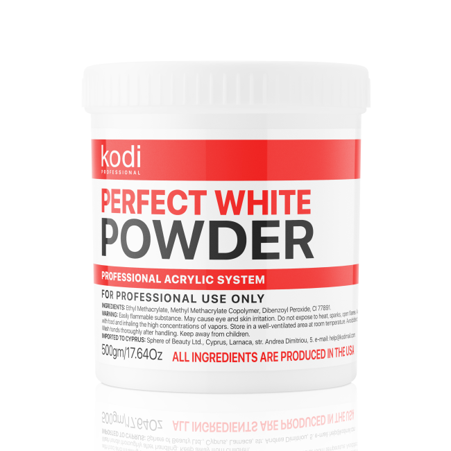 Базовий акрил білий Perfect White Powder, 500 г Базовий акрил білий Perfect White Powder, 500 г