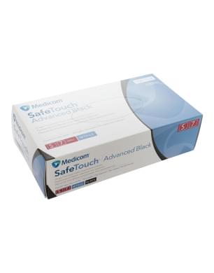 Перчатки нитриловые неопудренные Medicom 1187 (размер XS, черные)
