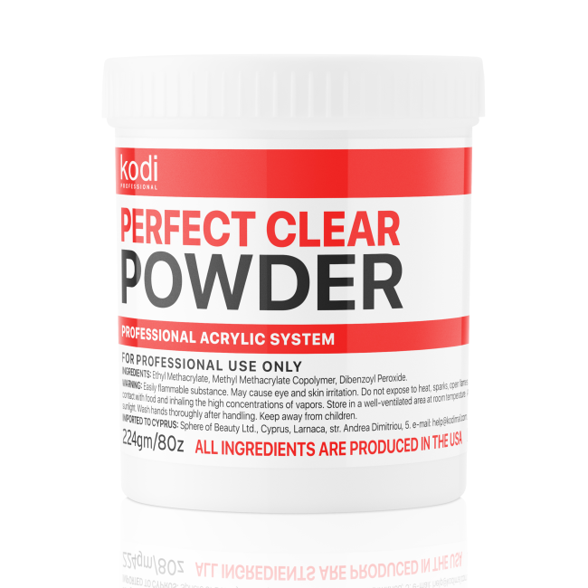 Базовий акрил прозорий Perfect Clear Powder, 224 г Базовий акрил прозорий Perfect Clear Powder, 224 г