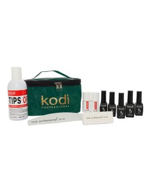 Набор для покрытия ногтей гель лаком "Nail Beauty" в бордовой косметичке