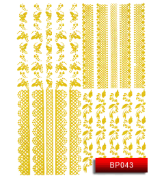Наклейки для нігтів (стікери) Nail Art Stickers BP 043 (золото)