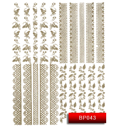 Наклейки для нігтів (стікери) Nail Art Stickers BP 043 (срібло)