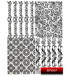 Наклейки для ногтей (стикеры) Nail Art Stickers BP 047 (черный)
