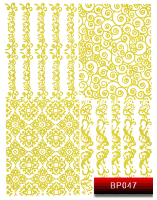 Наклейки для ногтей (стикеры) Nail Art Stickers BP 047 (золото)