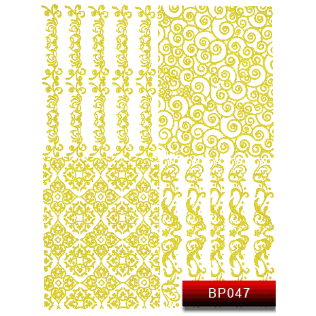 Наклейки для ногтей (стикеры) Nail Art Stickers BP 047 (золото)