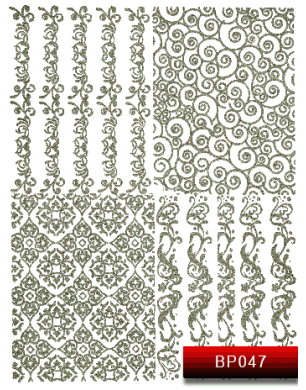Наклейки для ногтей (стикеры) Nail Art Stickers BP 047 (серебро)