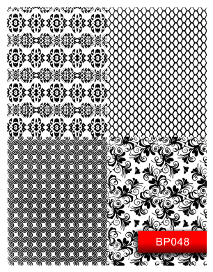 Наклейки для ногтей (стикеры) Nail Art Stickers BP048 Black
