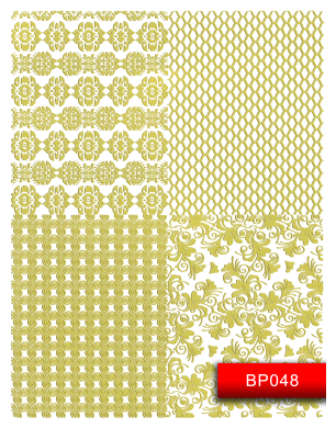 Наклейки для ногтей (стикеры) Nail Art Stickers BP048 Gold