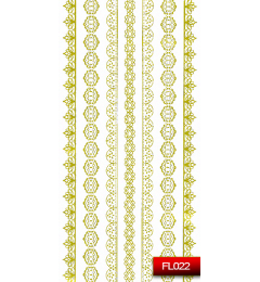 Наклейки для нігтів (стікери) Nail Art Stickers FL 022 (золото)
