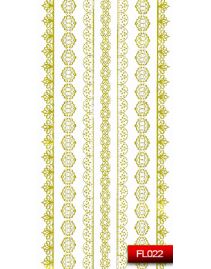 Наклейки для ногтей (стикеры) Nail Art Stickers FL 022 (золото)