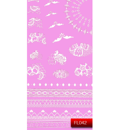 Наклейки для ногтей (стикеры) Nail Art Stickers FL 042 (белый)