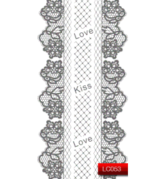 Наклейки для нігтів (стікери) Nail Art Stickers LC 053 (срібло)