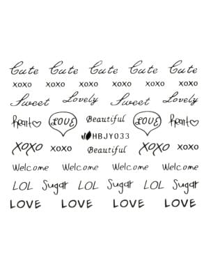 Наклейки для ногтей (стикеры) Nail Art Stickers 033 Black