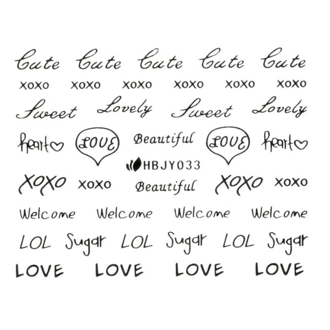 Наклейки для нігтів (стікери) Nail Art Stickers 033 Black Наклейки для нігтів (стікери) Nail Art Stickers 033 Black