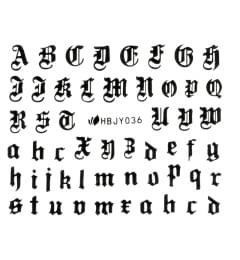 Наклейки для нігтів (стікери) Nail Art Stickers 036 Black