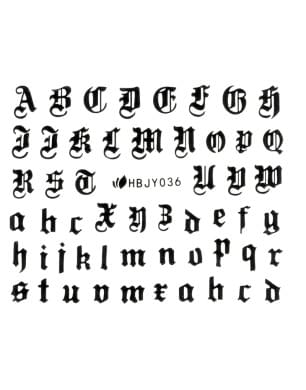 Наклейки для ногтей (стикеры) Nail Art Stickers 036 Black
