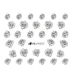 Наклейки для ногтей (стикеры) Nail Art Stickers 037 Black