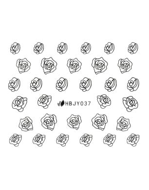 Наклейки для ногтей (стикеры) Nail Art Stickers 037 Black