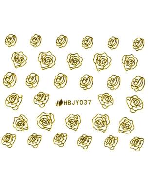 Наклейки для ногтей (стикеры) Nail Art Stickers 037 Gold