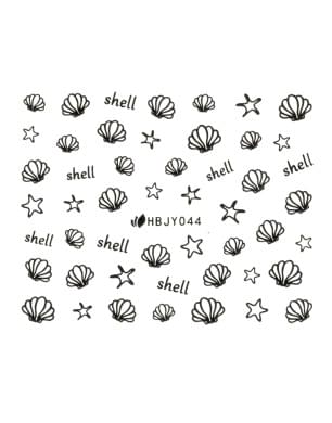 Наклейки для ногтей (стикеры) Nail Art Stickers 044 Black