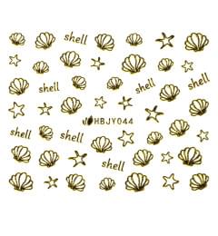 Наклейки для нігтів (стікери) Nail Art Stickers 044 Gold