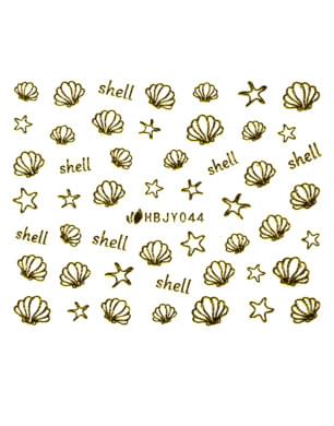 Наклейки для ногтей (стикеры) Nail Art Stickers 044 Gold