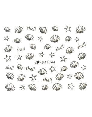 Наклейки для ногтей (стикеры) Nail Art Stickers 044 Silver