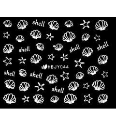 Наклейки для нігтів (стікери) Nail Art Stickers 044 White
