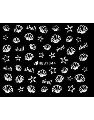 Наклейки для ногтей (стикеры) Nail Art Stickers 044 White