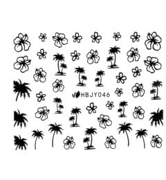 Наклейки для нігтів (стікери) Nail Art Stickers 046 Black