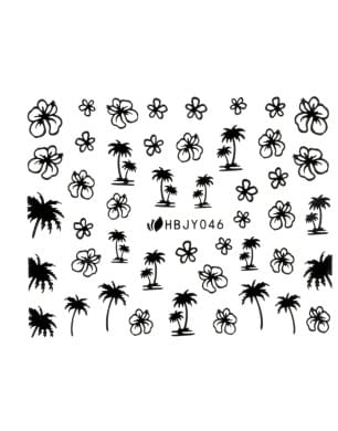 Наклейки для ногтей (стикеры) Nail Art Stickers 046 Black