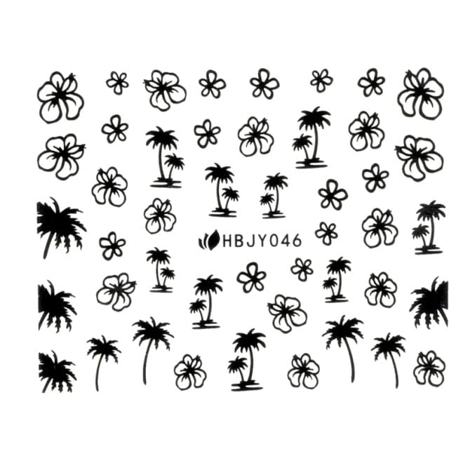 Наклейки для ногтей (стикеры) Nail Art Stickers 046 Black