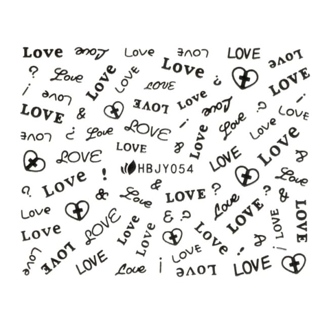 Наклейки для ногтей (стикеры) Nail Art Stickers 054 Black