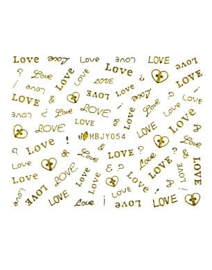 Наклейки для ногтей (стикеры) Nail Art Stickers 054 Gold