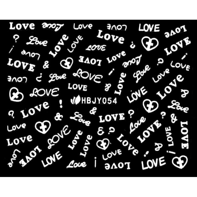 Наклейки для ногтей (стикеры) Nail Art Stickers 054 White Наклейки для ногтей (стикеры) Nail Art Stickers 054 White