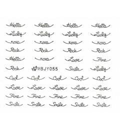 Наклейки для нігтів (стікери) Nail Art Stickers 055 Silver