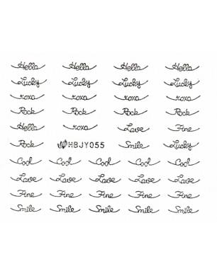 Наклейки для ногтей (стикеры) Nail Art Stickers 055 Silver